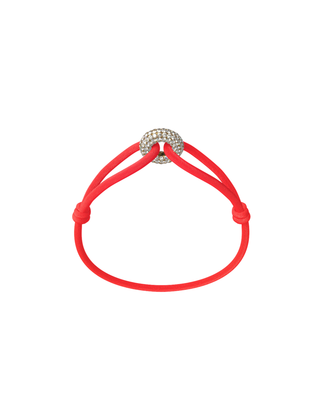 Golden Pave Cord Bracelet with Lab Diamonds