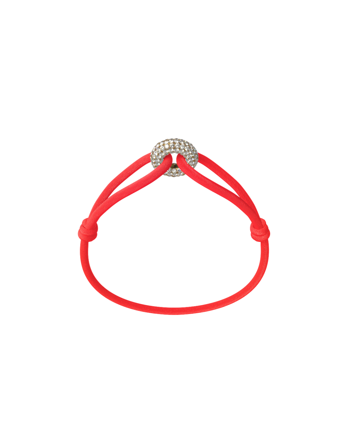 Golden Pave Cord Bracelet with Lab Diamonds