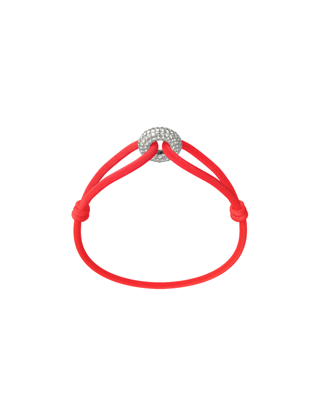 Silver Soho Pavé Cord Bracelet