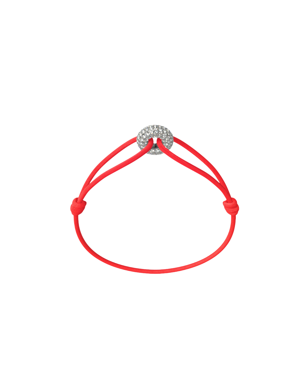 Mini Silver Soho Pavé Cord Bracelet