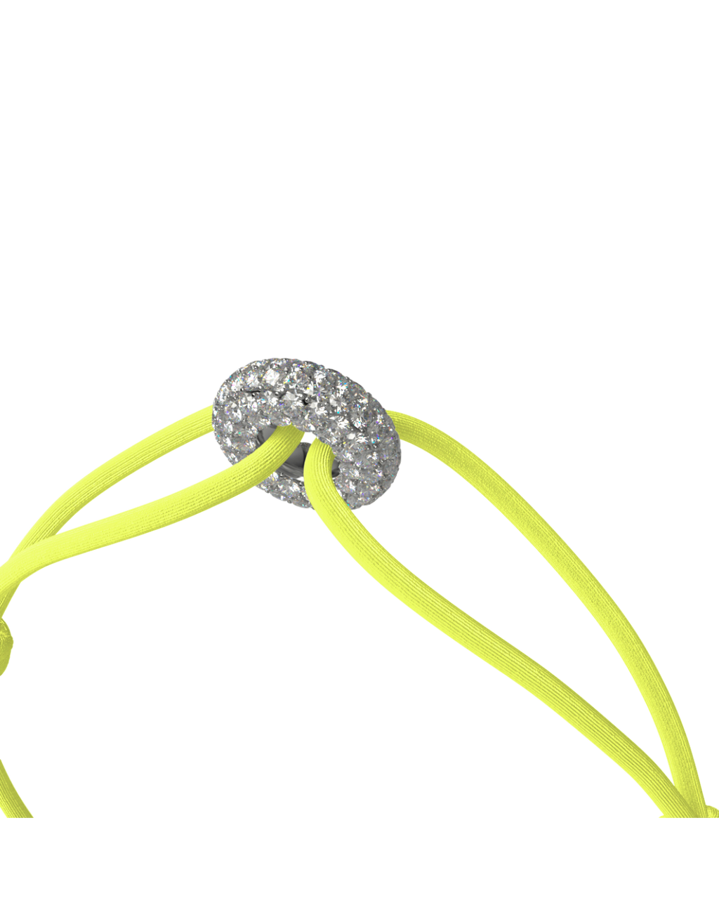 Mini Silver Soho Pavé Cord Bracelet