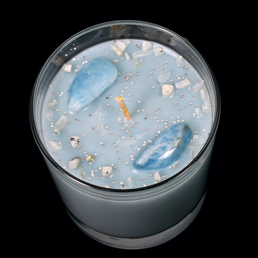 Crystal Infused Scented Candle for New Beginnings