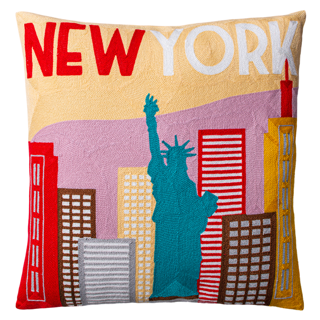 New York Needlepoint Cushion 45x45cm