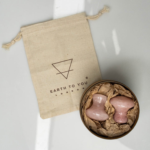 Rose Quartz Gua Sha Stone Set for Eyes