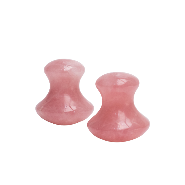 Rose Quartz Gua Sha Stone Set for Eyes