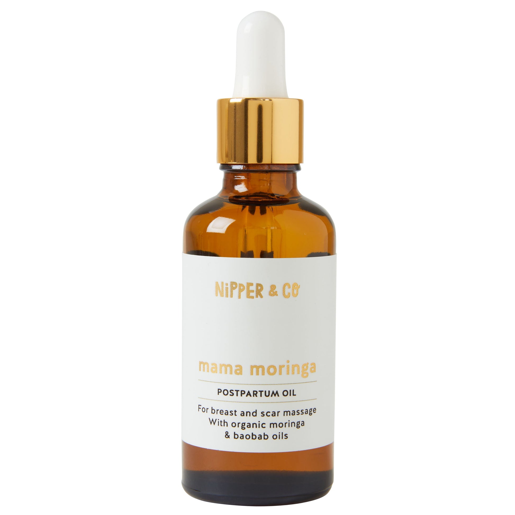 Postpartum Scar and Breast Massage Oil with Moringa and Baobab
