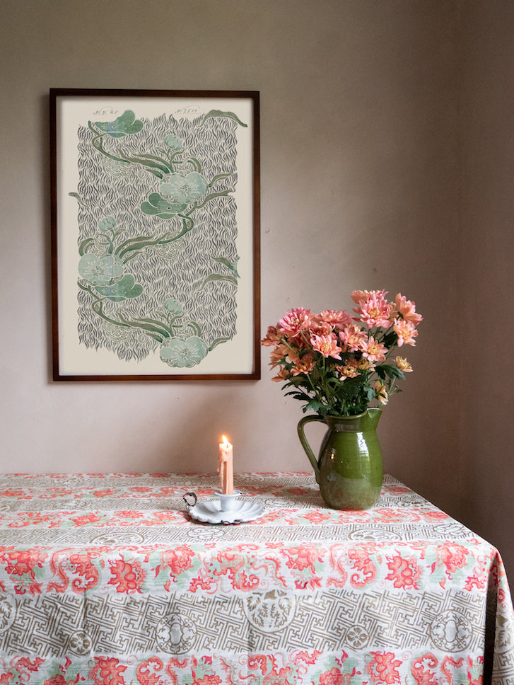 Nouveau Verte Vintage Archive Poster Print