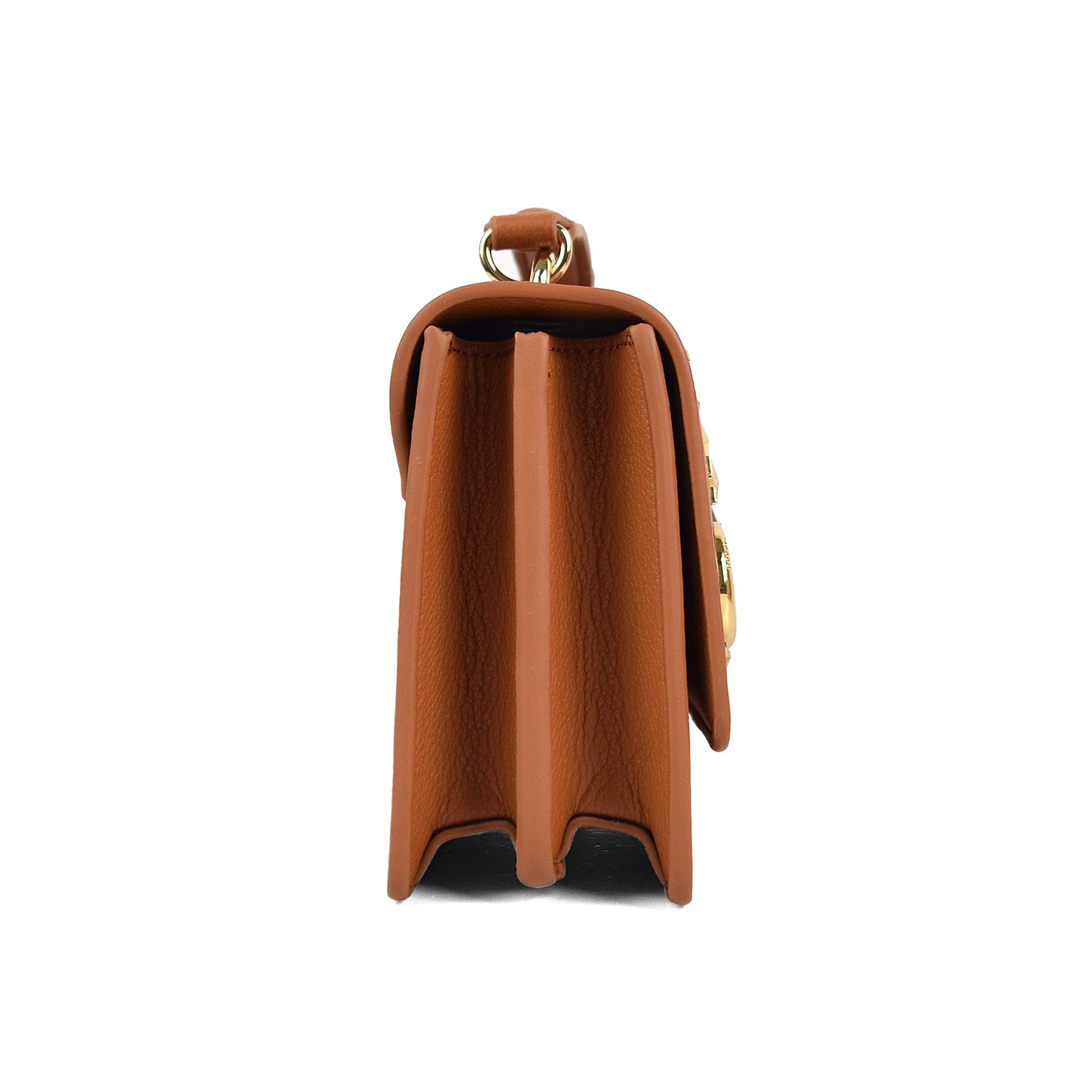 Nova Star Studded Crossbody Bag in Tan and Gold