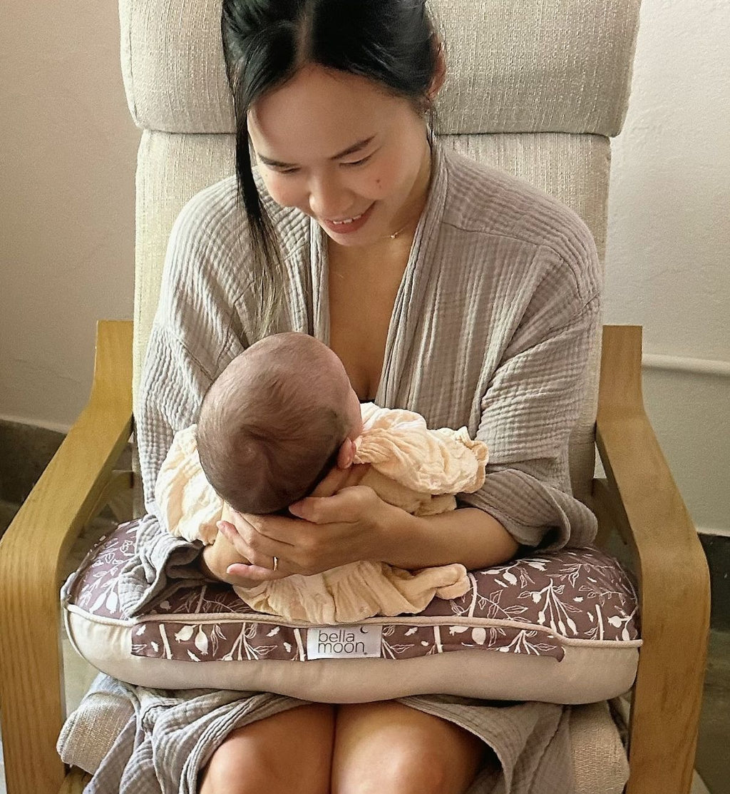 Mini Moon Nursing Pillow in Rosehip