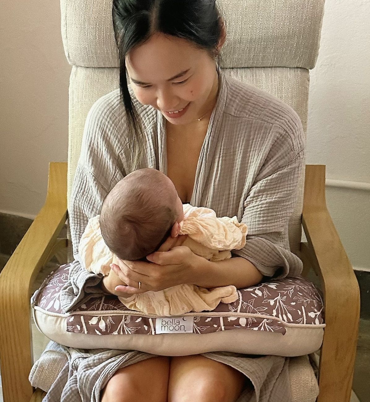 Mini Moon Nursing Pillow in Rosehip