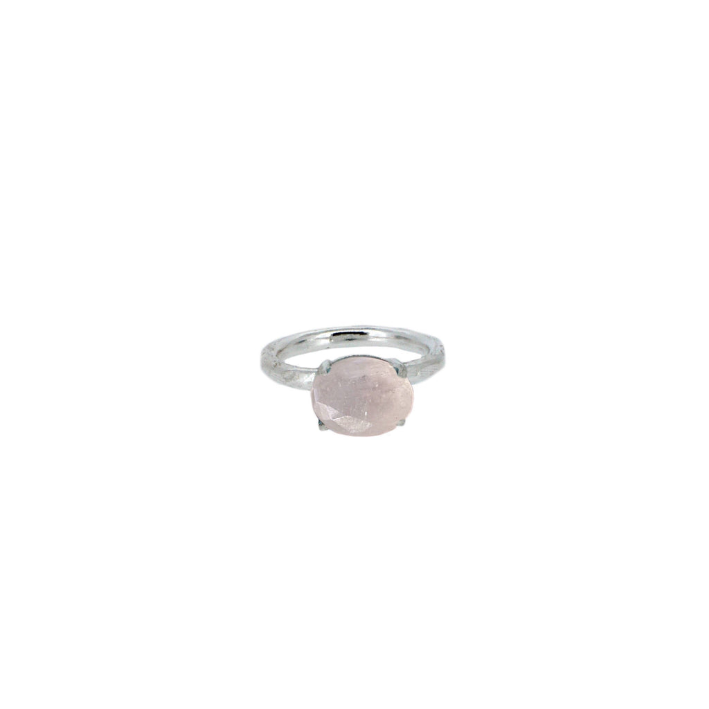Rose Quartz Sterling Silver Ring
