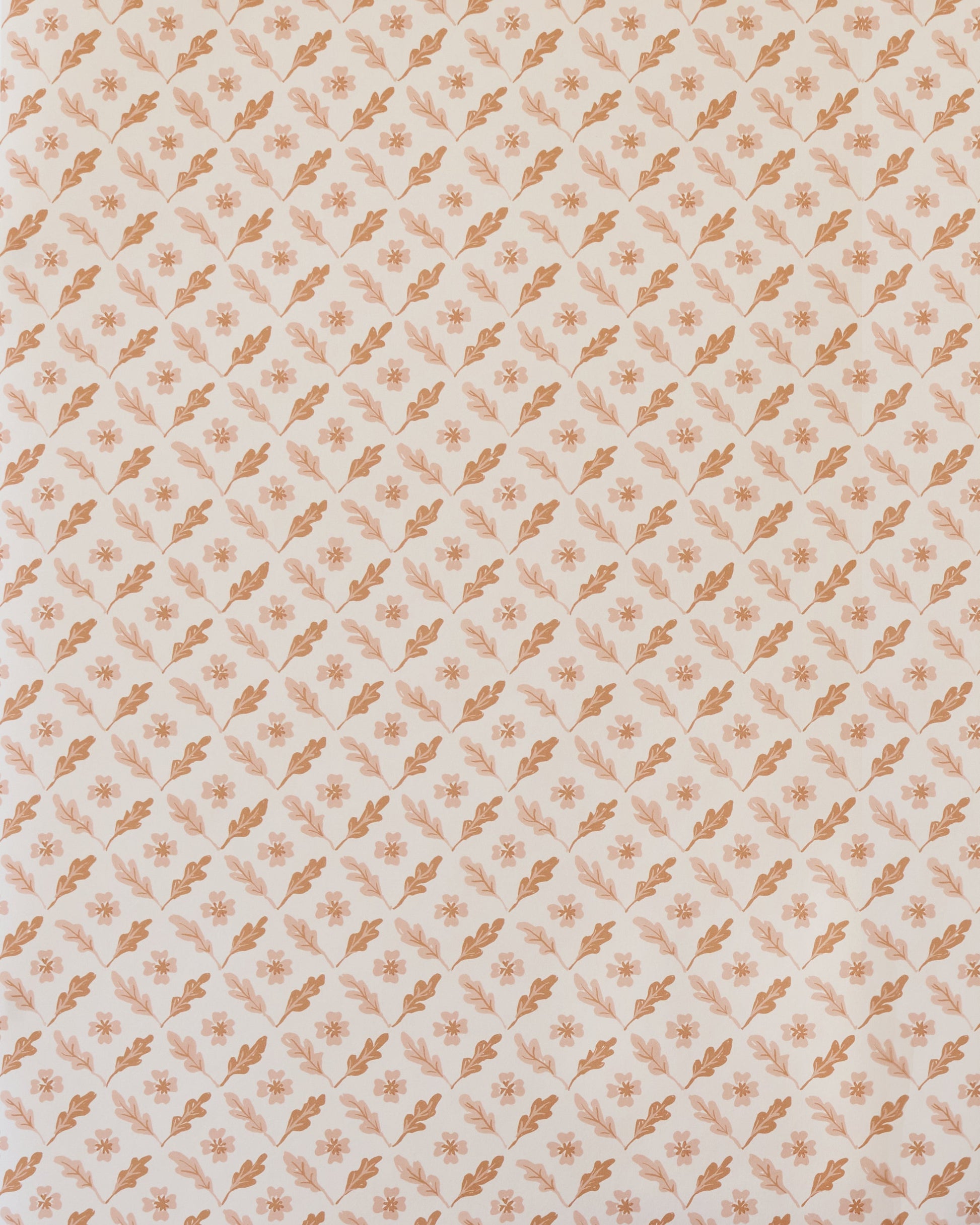 Oxalis Oak wallpaper - toffee