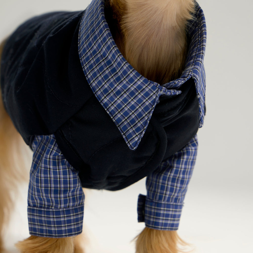 Blue Plaid Cotton Shirt