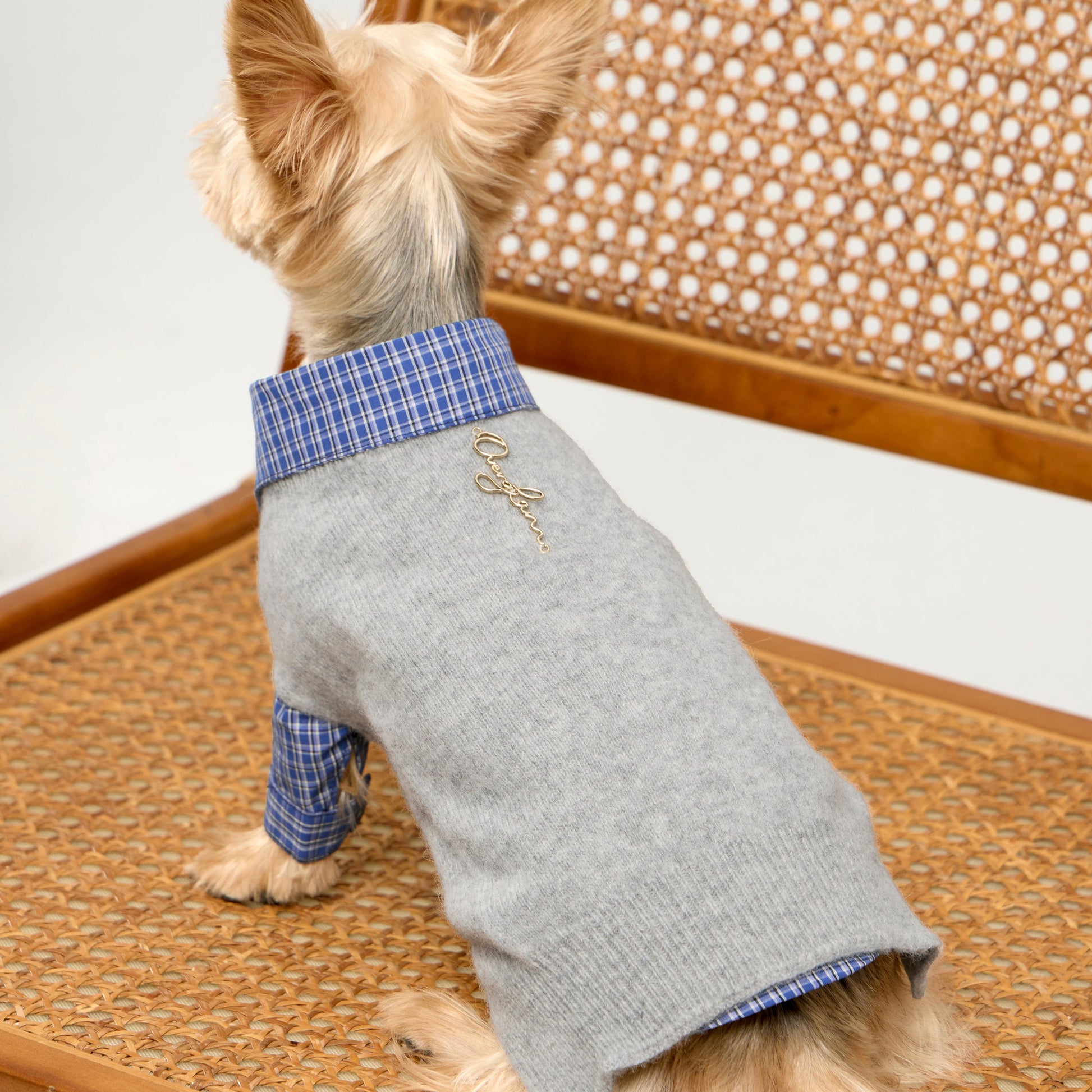 Blue Plaid Cotton Shirt