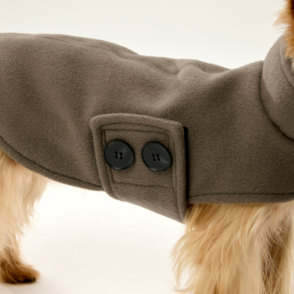 Adjustable Woolen Coat in Celadon Green