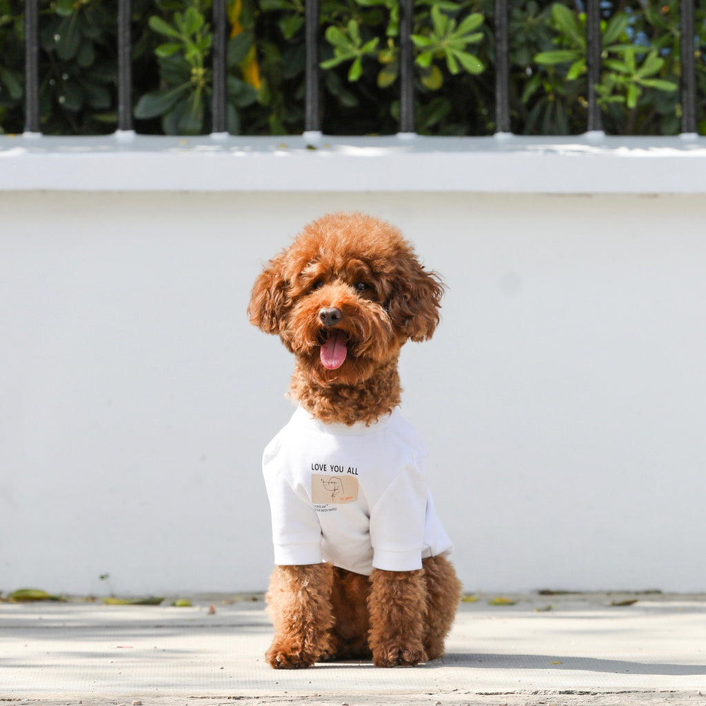 Love You All Sweatshirt with Dog Print