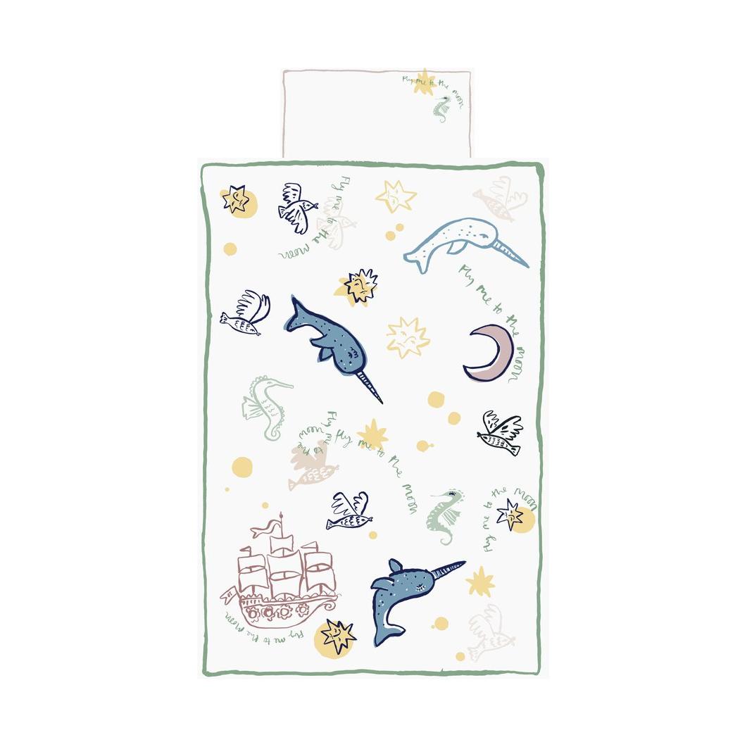 Fly Me to the Moon Reversible Duvet Set