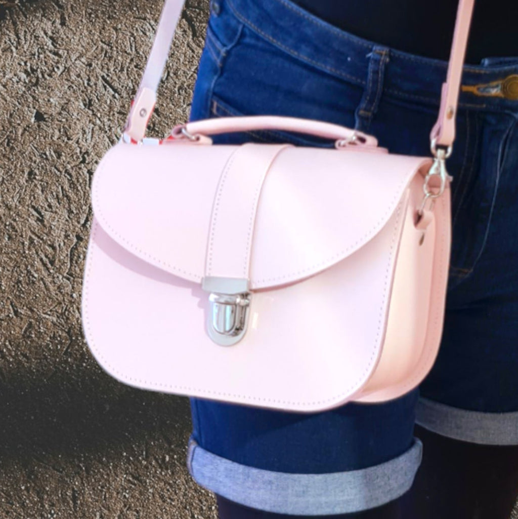 Olympia Handmade Leather Bag in Cherry Blossom