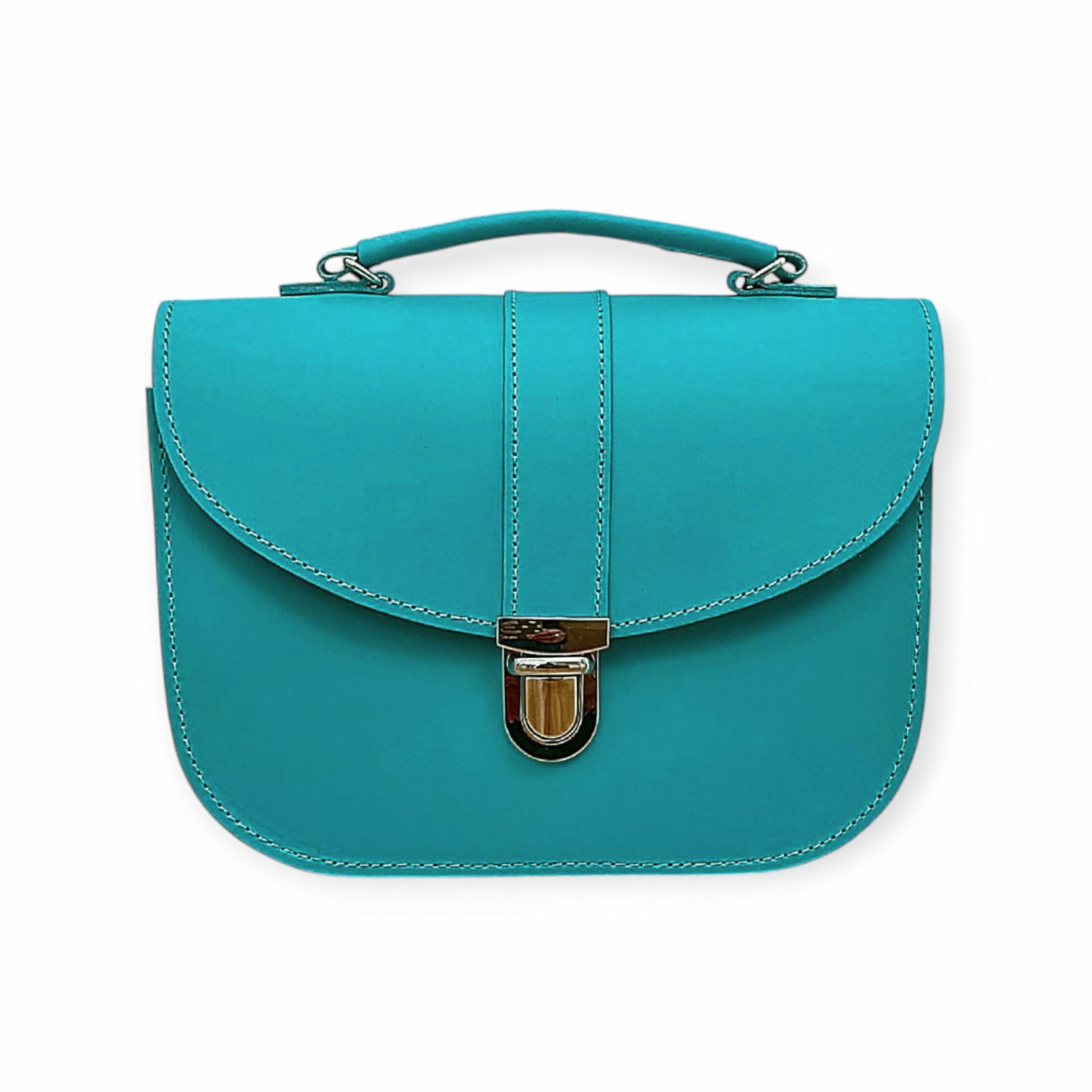 Olympia Handmade Leather Bag in Teal