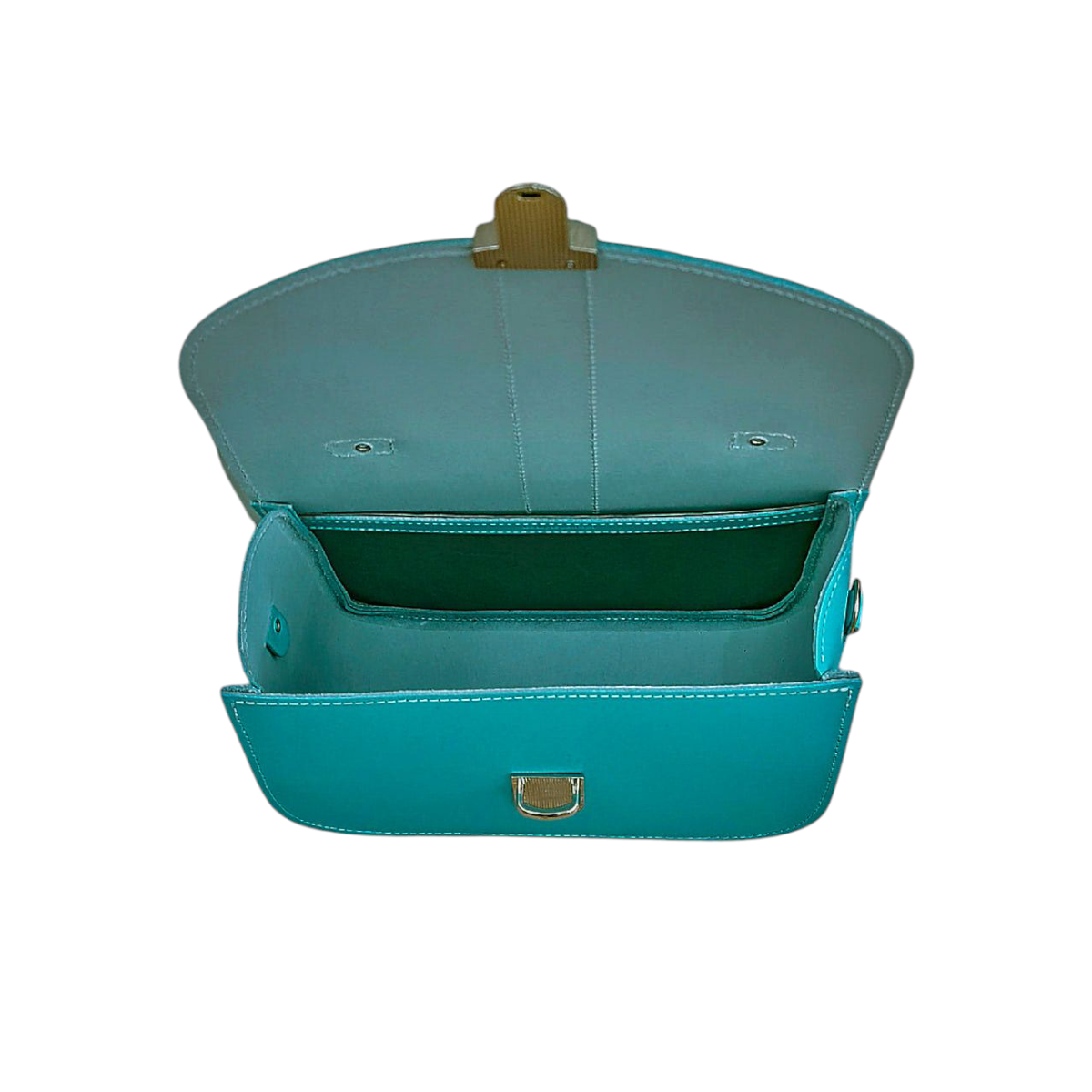 Olympia Handmade Leather Bag in Teal