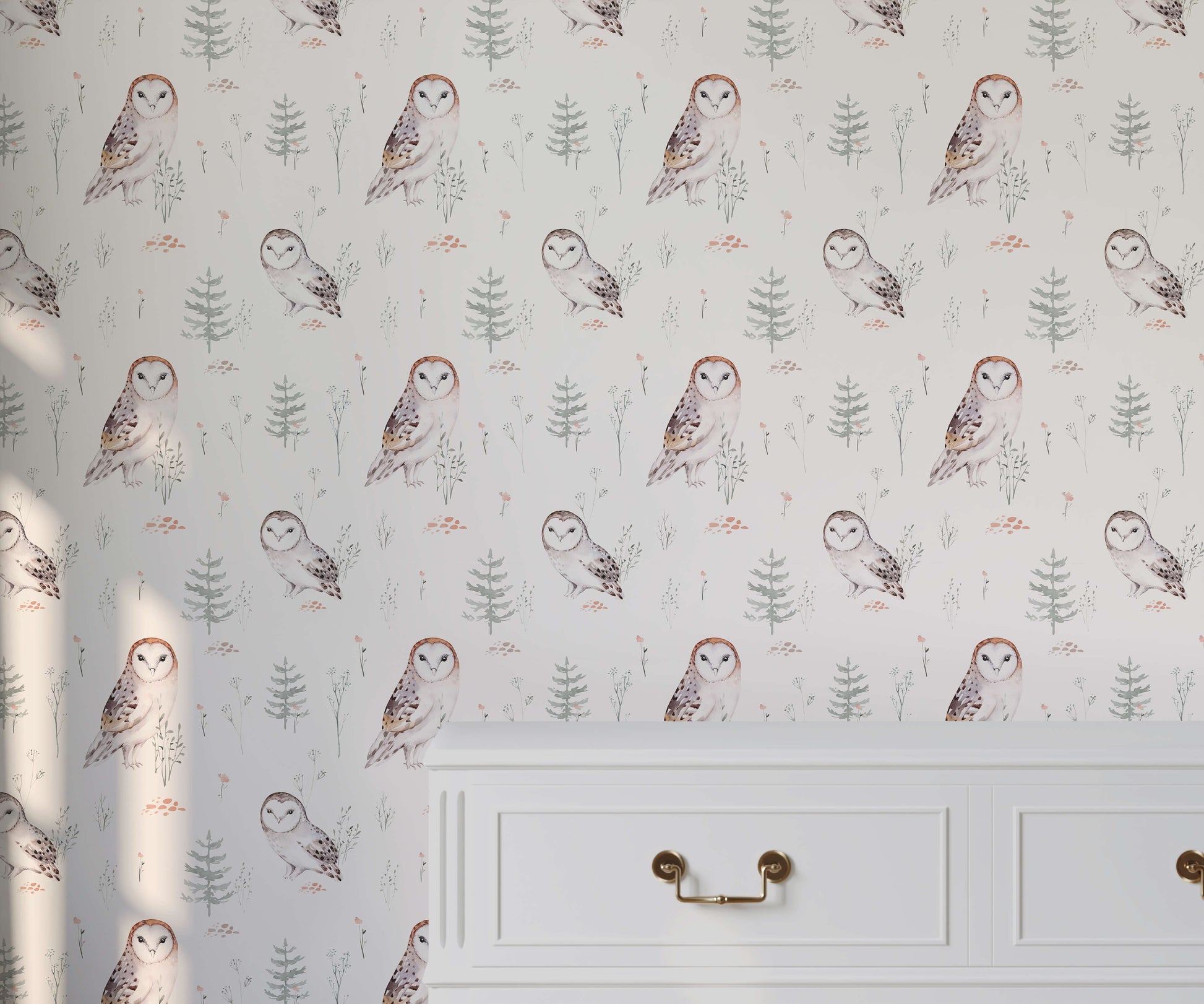 Barn Owl Watercolour Wallpaper
