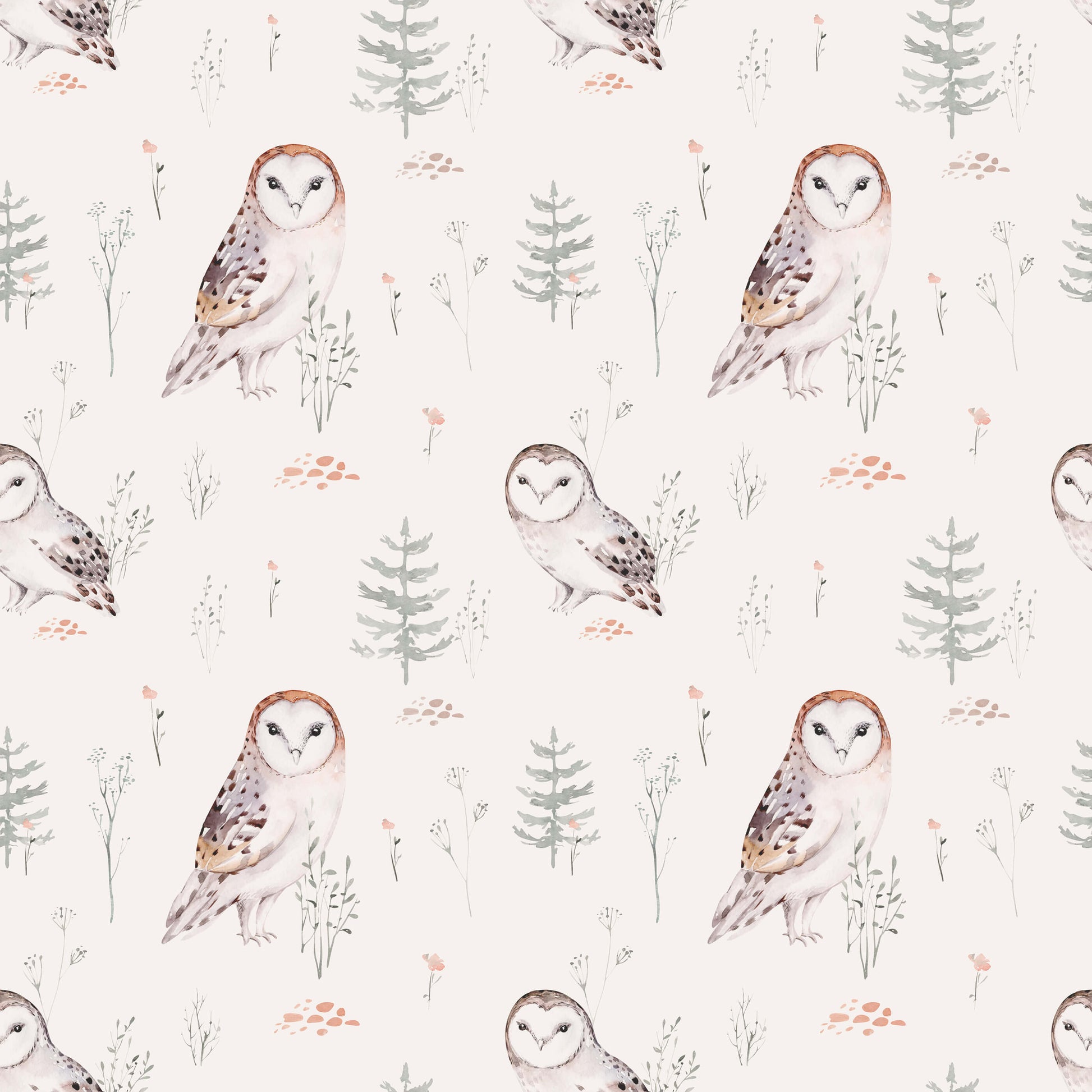 Barn Owl Watercolour Wallpaper