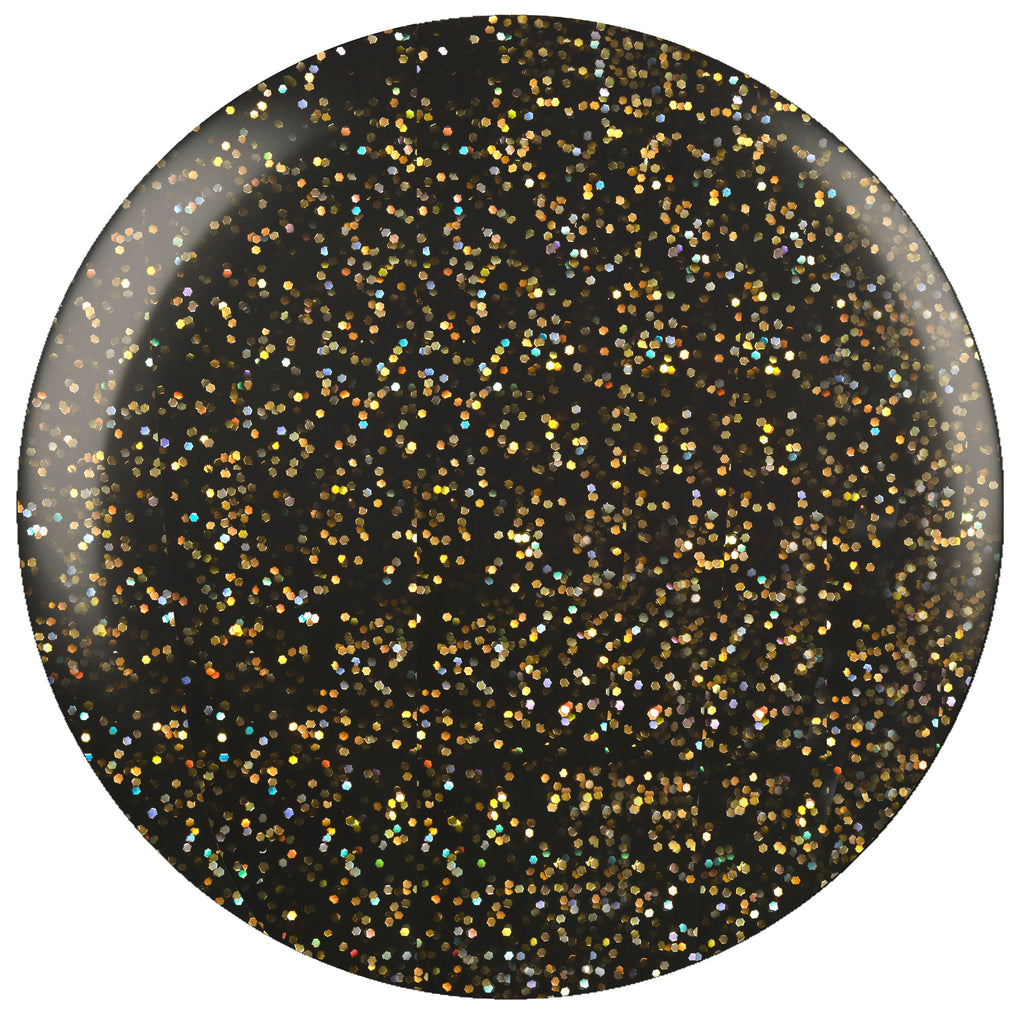 Opulent Onyx Nail Polish 15ml with Holographic Glitter