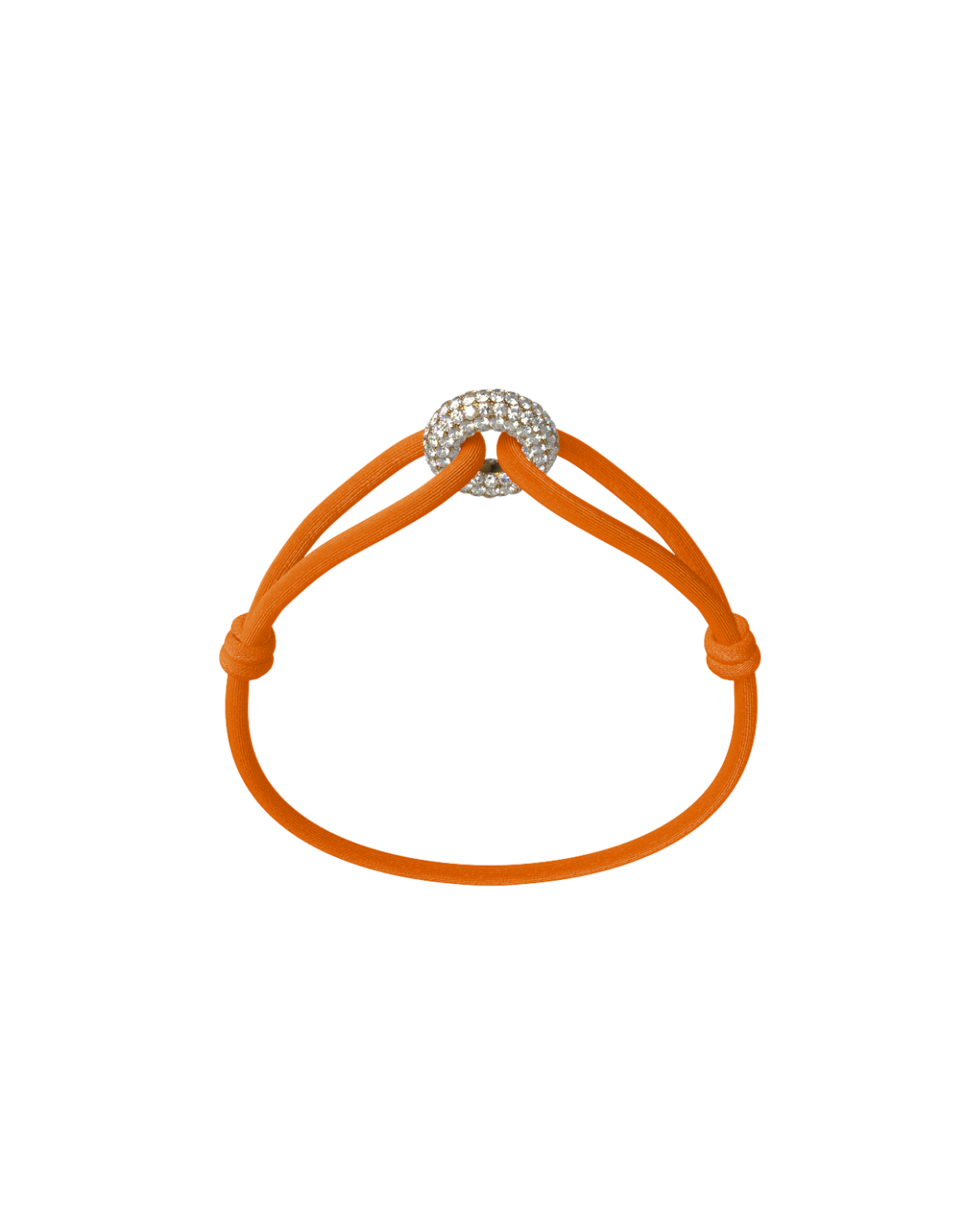 Golden Pave Cord Bracelet with Lab Diamonds