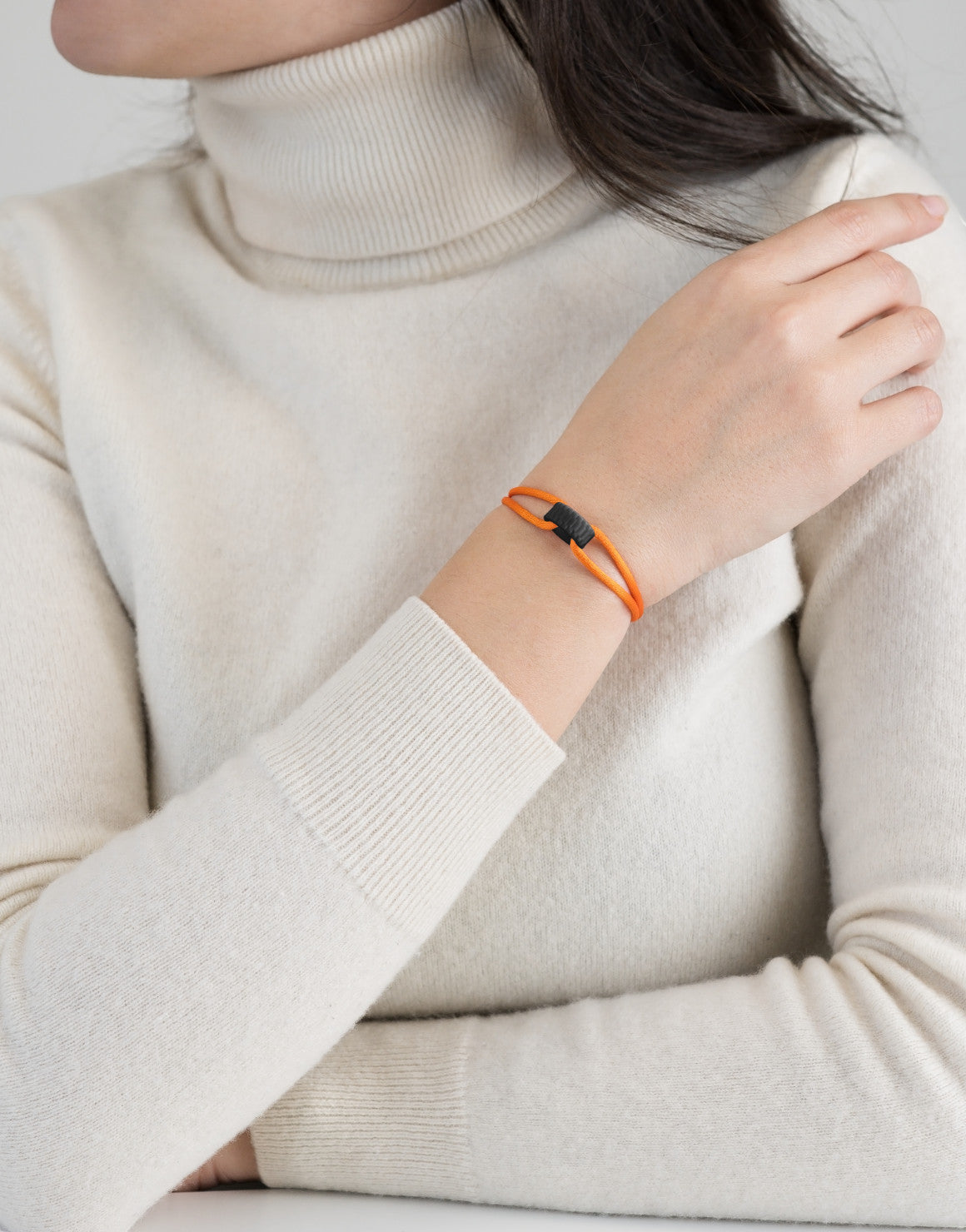 Carbon Regent Cord Bracelet