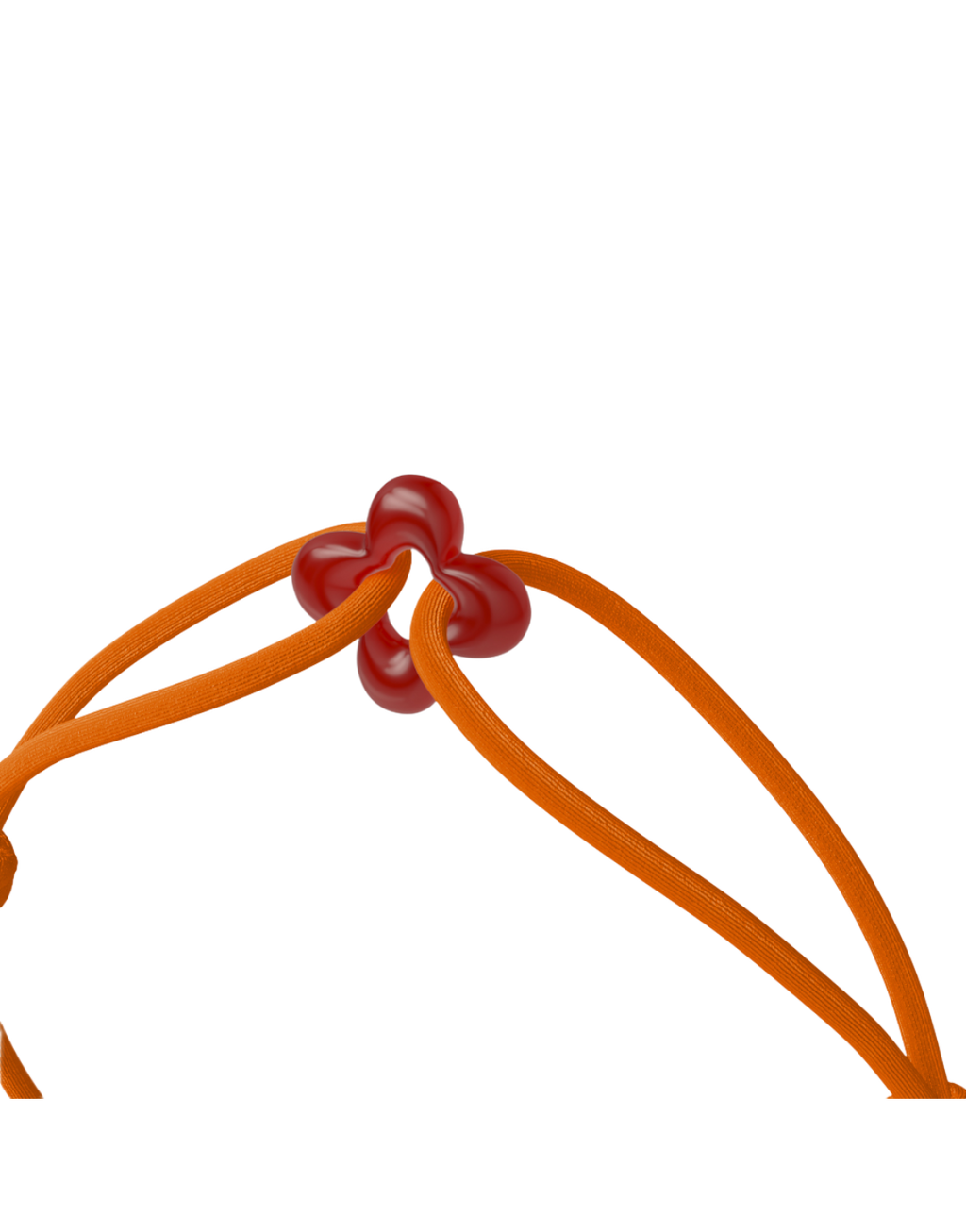 Mini Red Clover Cord Bracelet with Carnelian