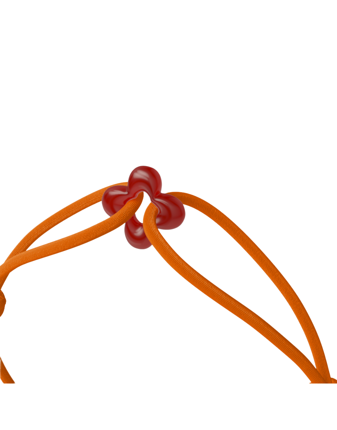 Mini Red Clover Cord Bracelet with Carnelian