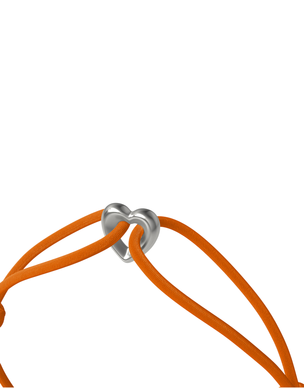 Silver Heart Cord Bracelet