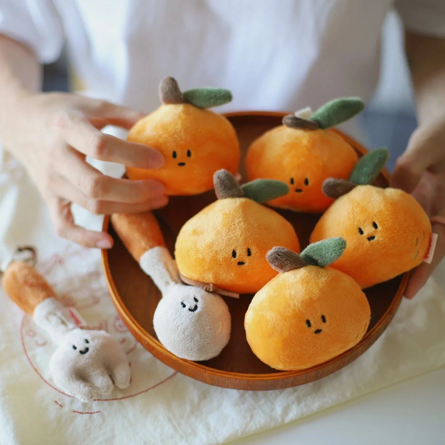 Orange Plush Bag Charm