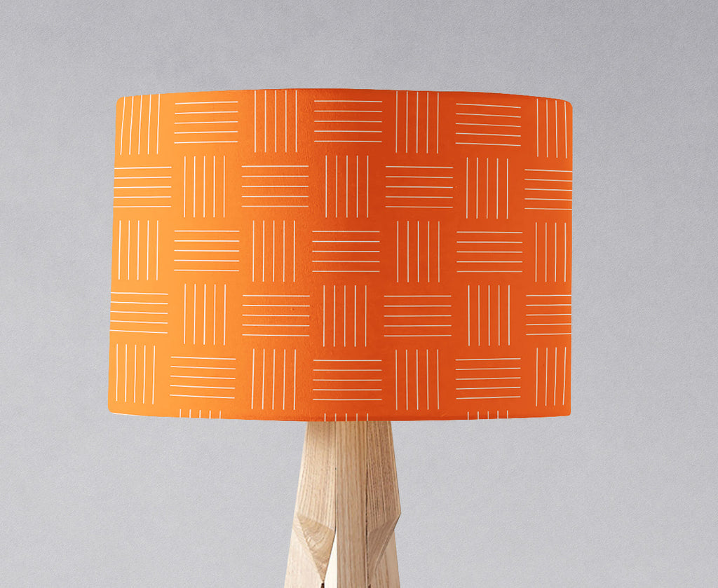 Orange Lines Geometric Lampshade for Ceiling or Table Lamp