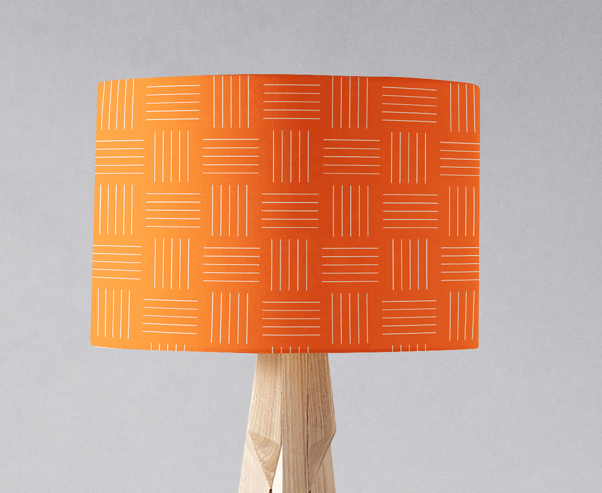 Orange Lines Geometric Lampshade for Ceiling or Table Lamp