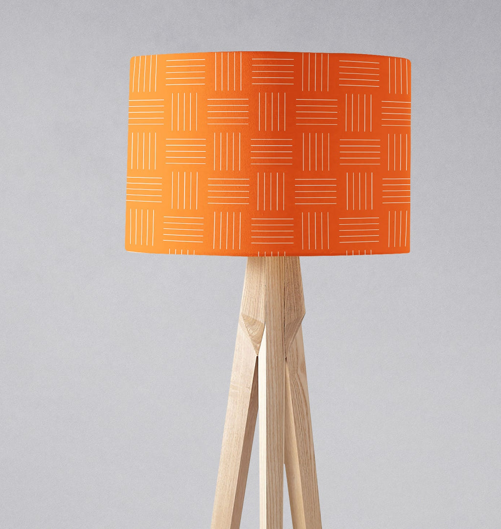 Orange Lines Geometric Lampshade for Ceiling or Table Lamp