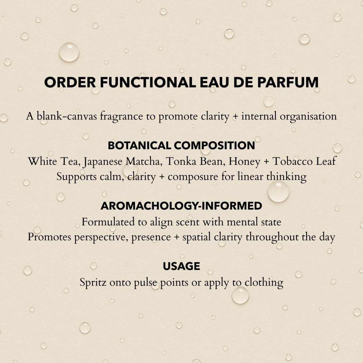 Functional Parfum for Mental Clarity and Calm