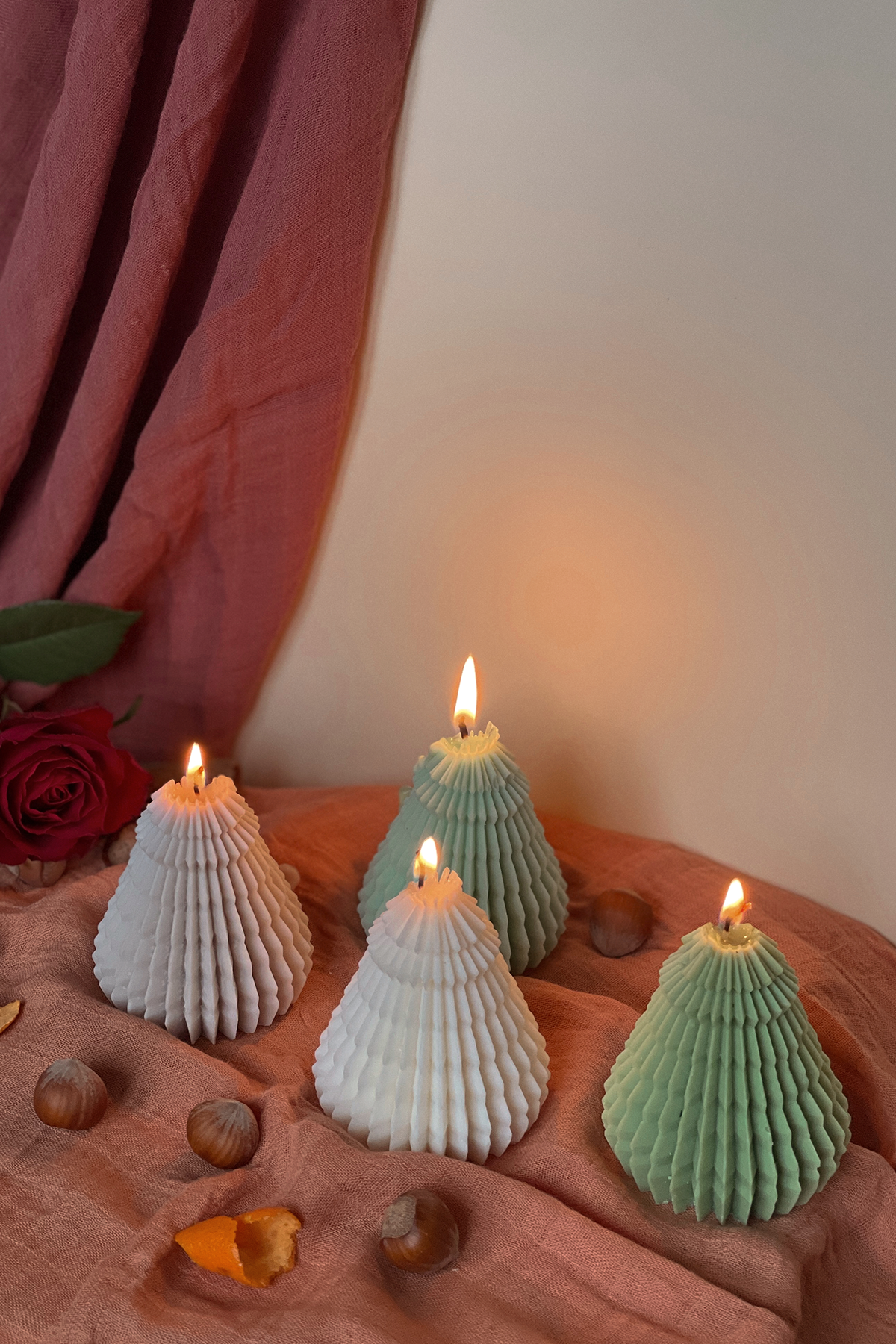 Origami Christmas Tree Candle in Soy Wax