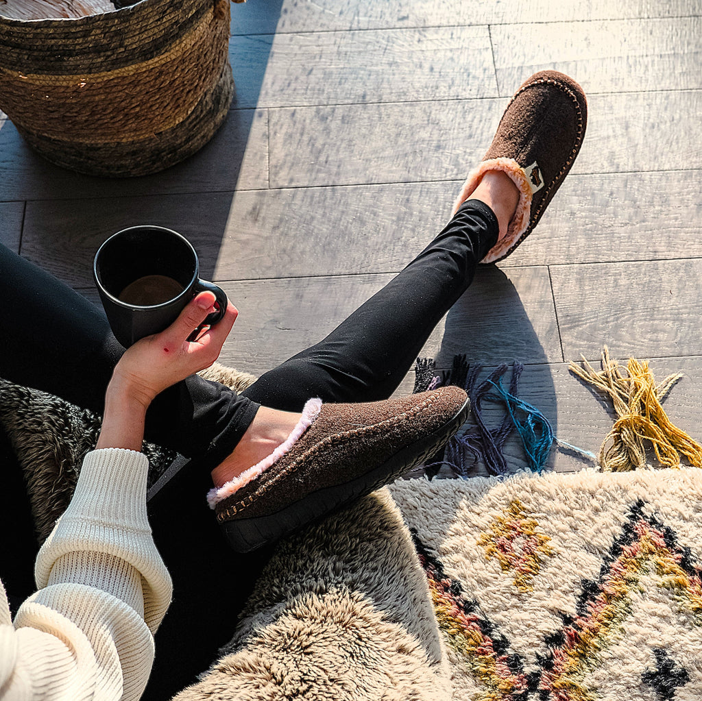 Ossa Low Women's Slipper in Chocolate and Cream