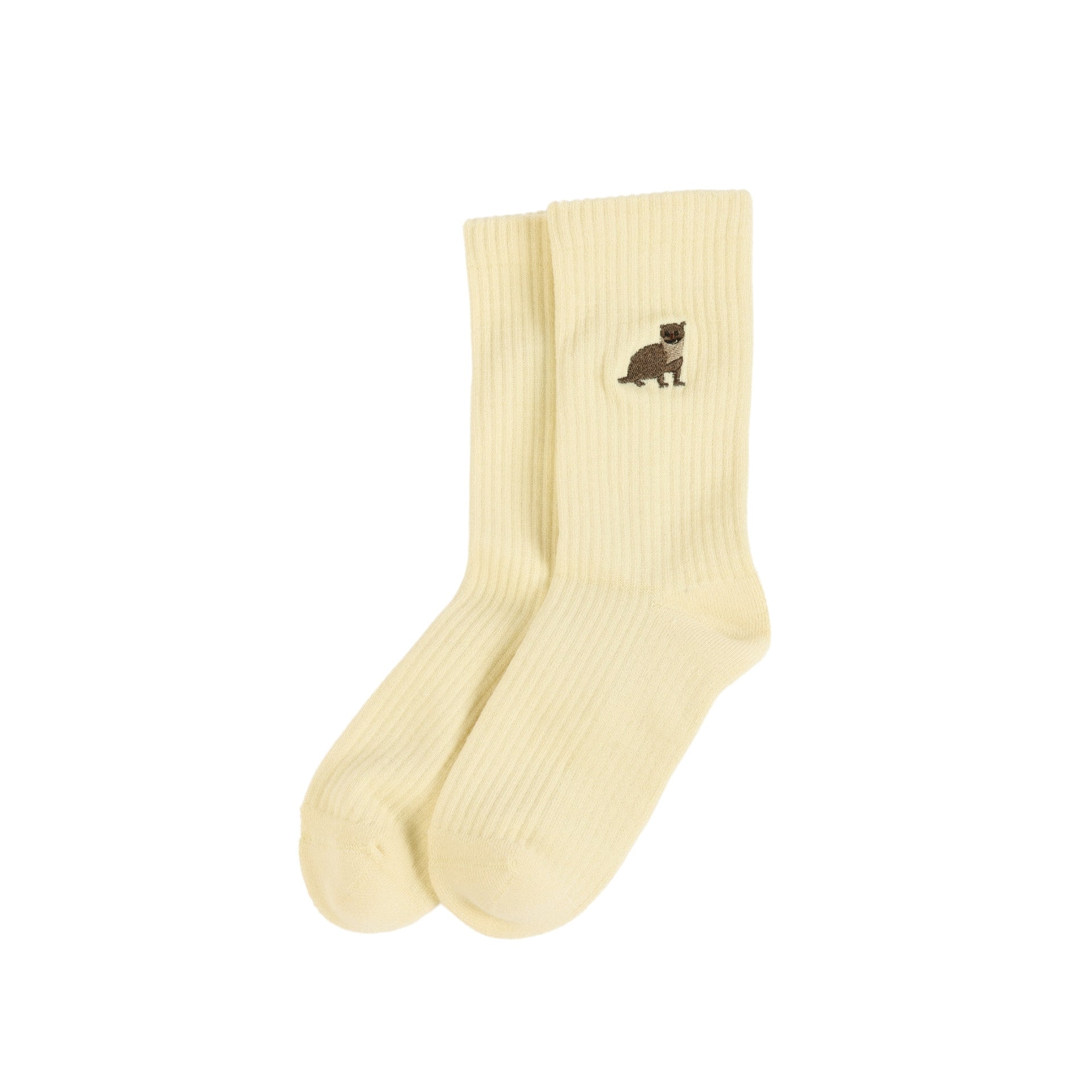 Save the Otter Ribbed Bamboo Socks in Yellow