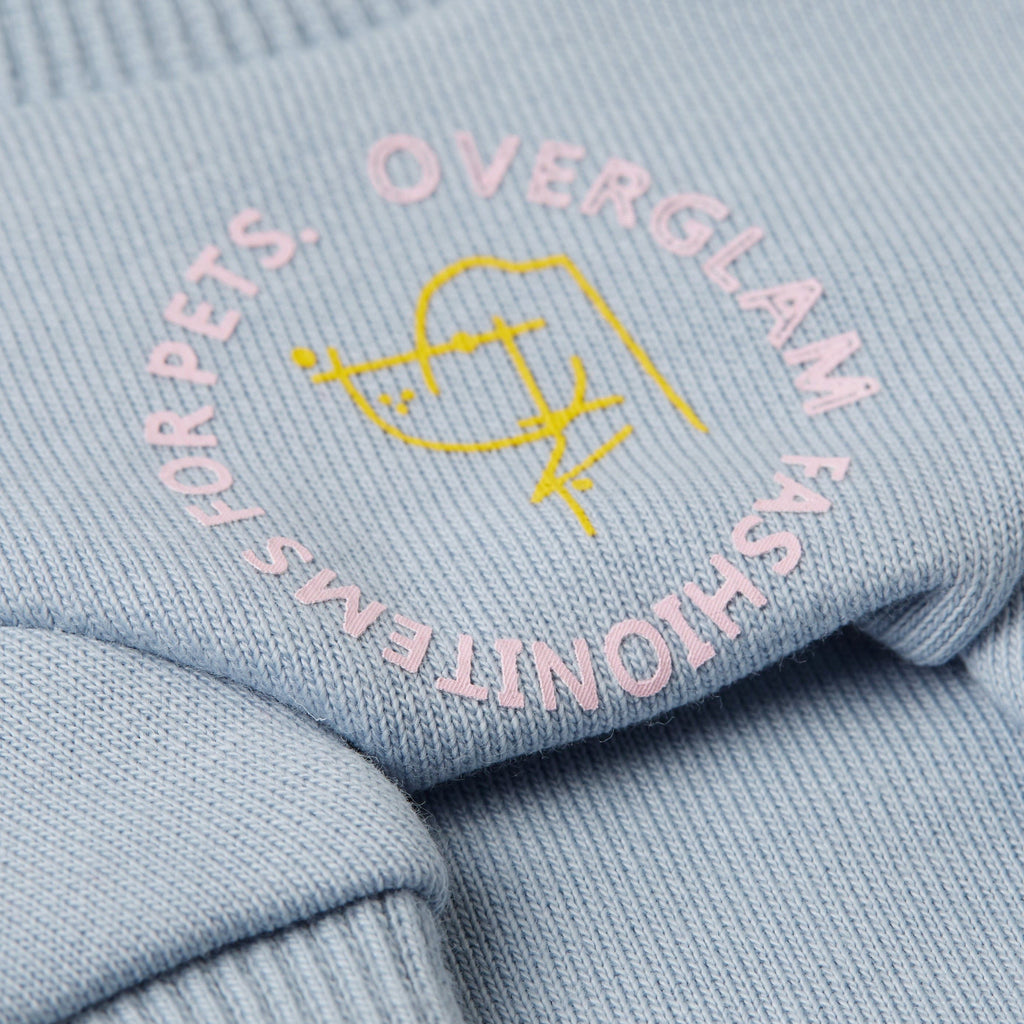 Printed Figure Sweatshirt in Blue and Pink