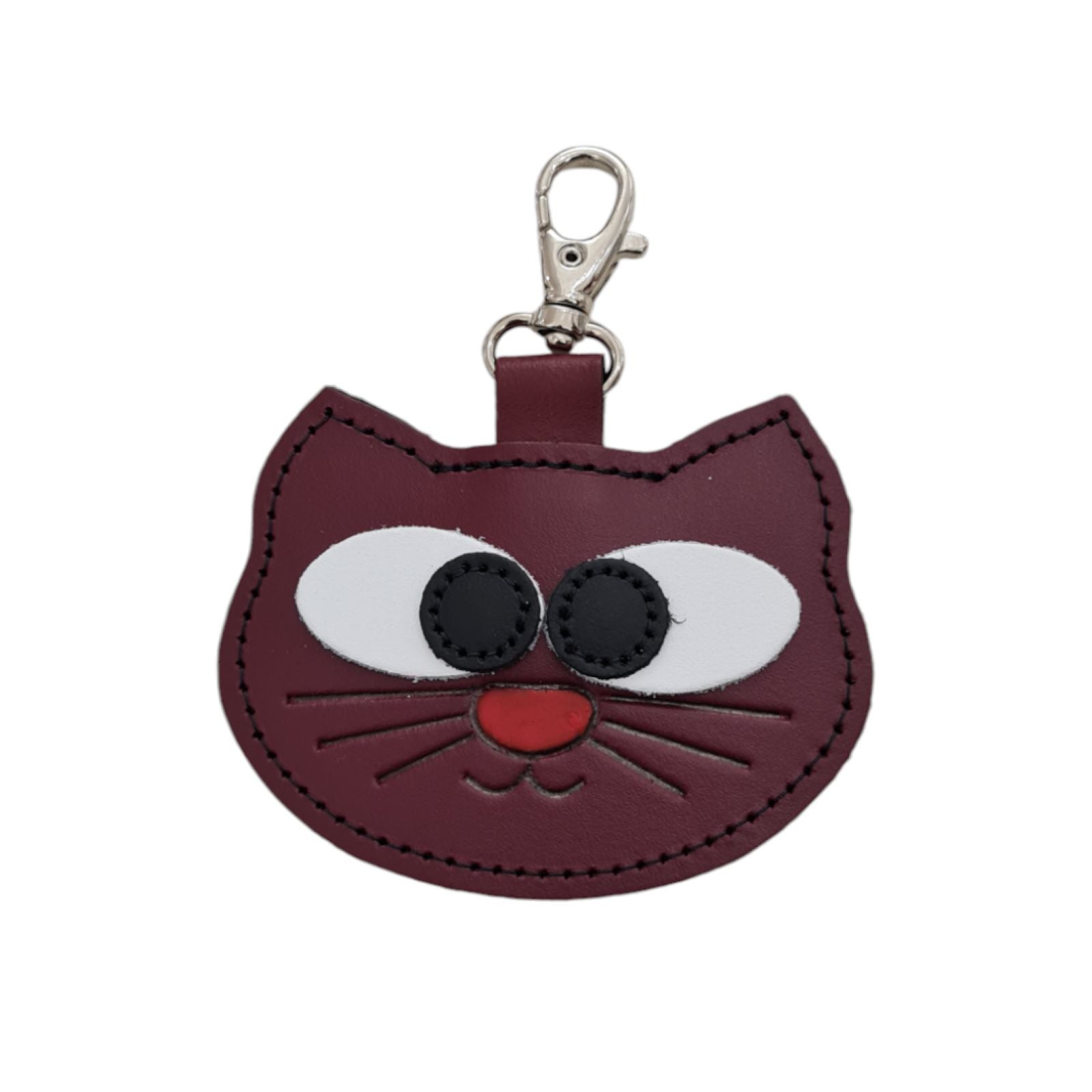 Oxblood Red Cat Bag Charm