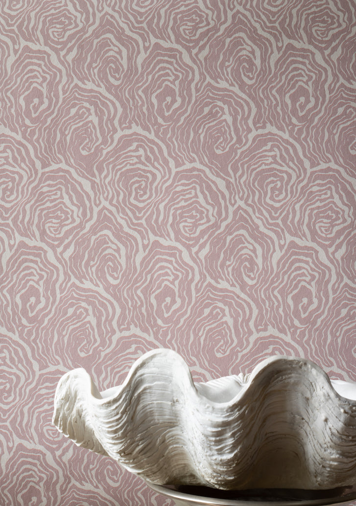 Oysters in Venus Pink Wallpaper
