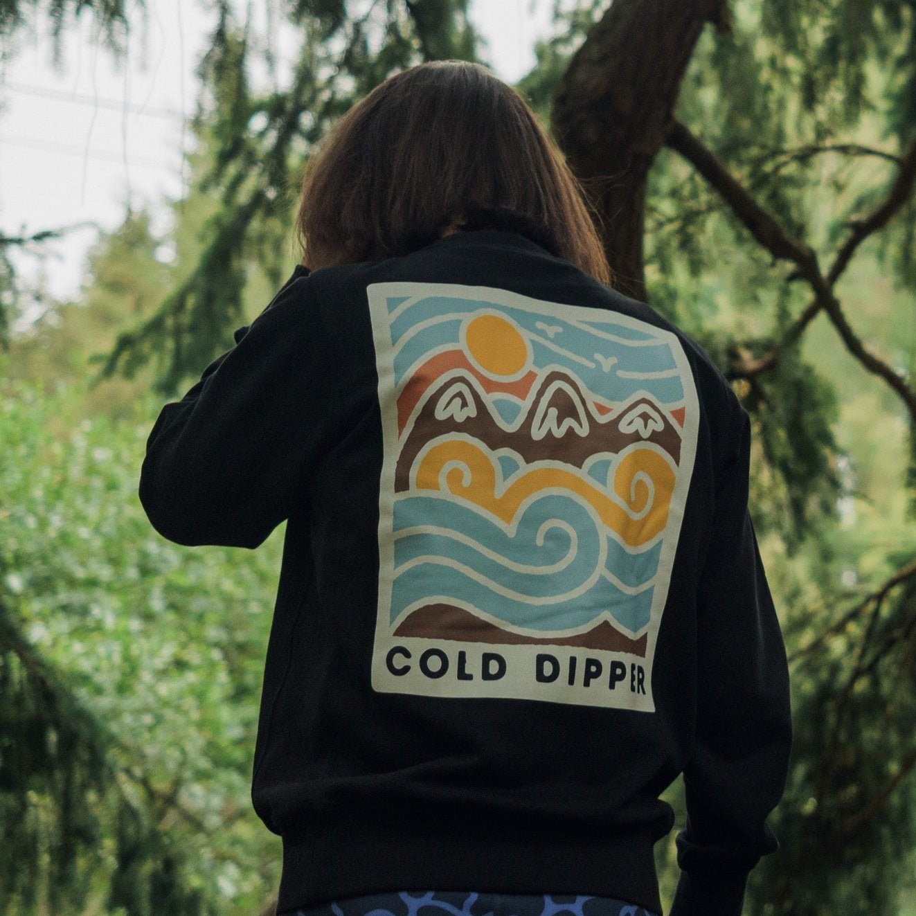 Women's Cold Dipper Black Sweatshirt