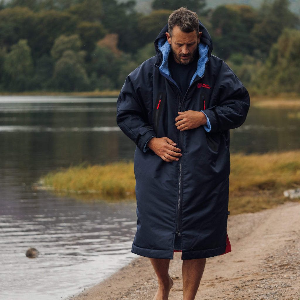 Unisex Brass Monkey Dip Coat Navy