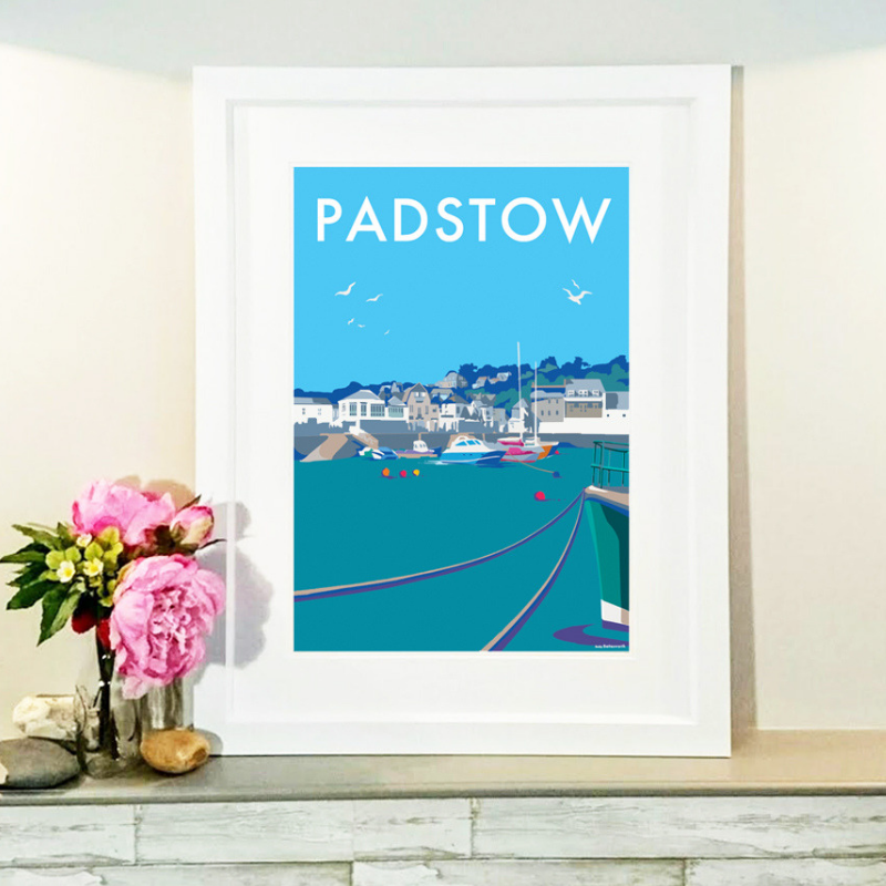 Padstow Vintage Travel Poster Print