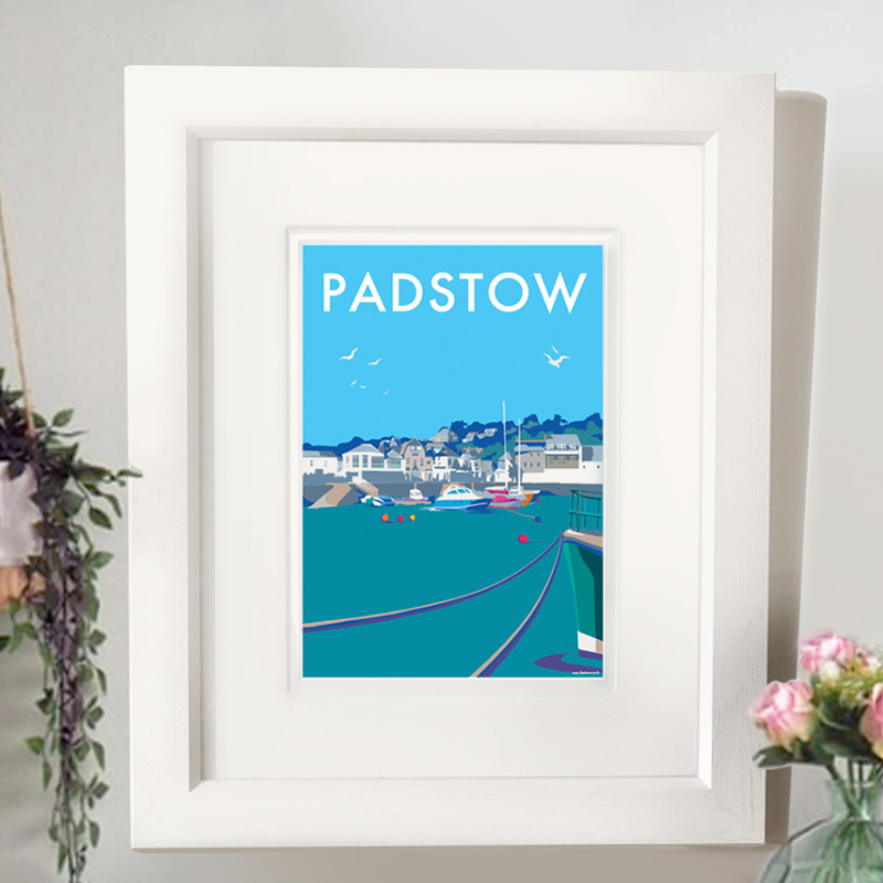 Padstow Vintage Travel Poster Print
