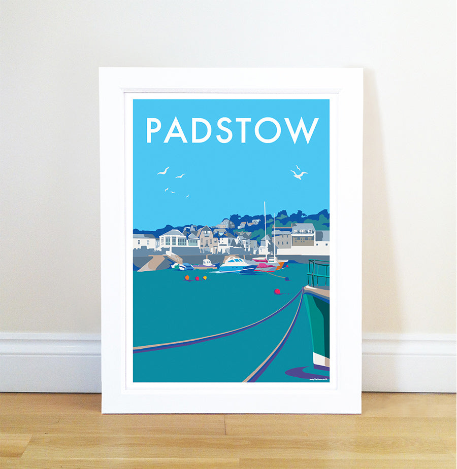 Padstow Vintage Travel Poster Print