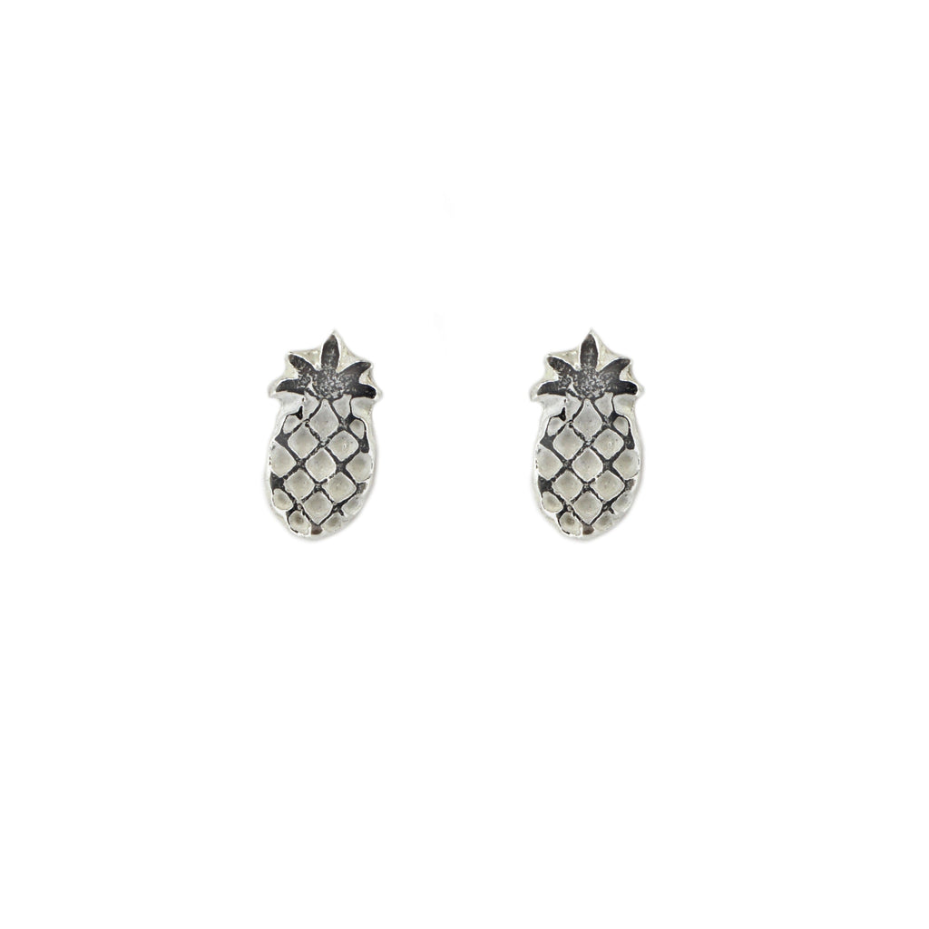 Large Pineapple Sterling Silver Studs