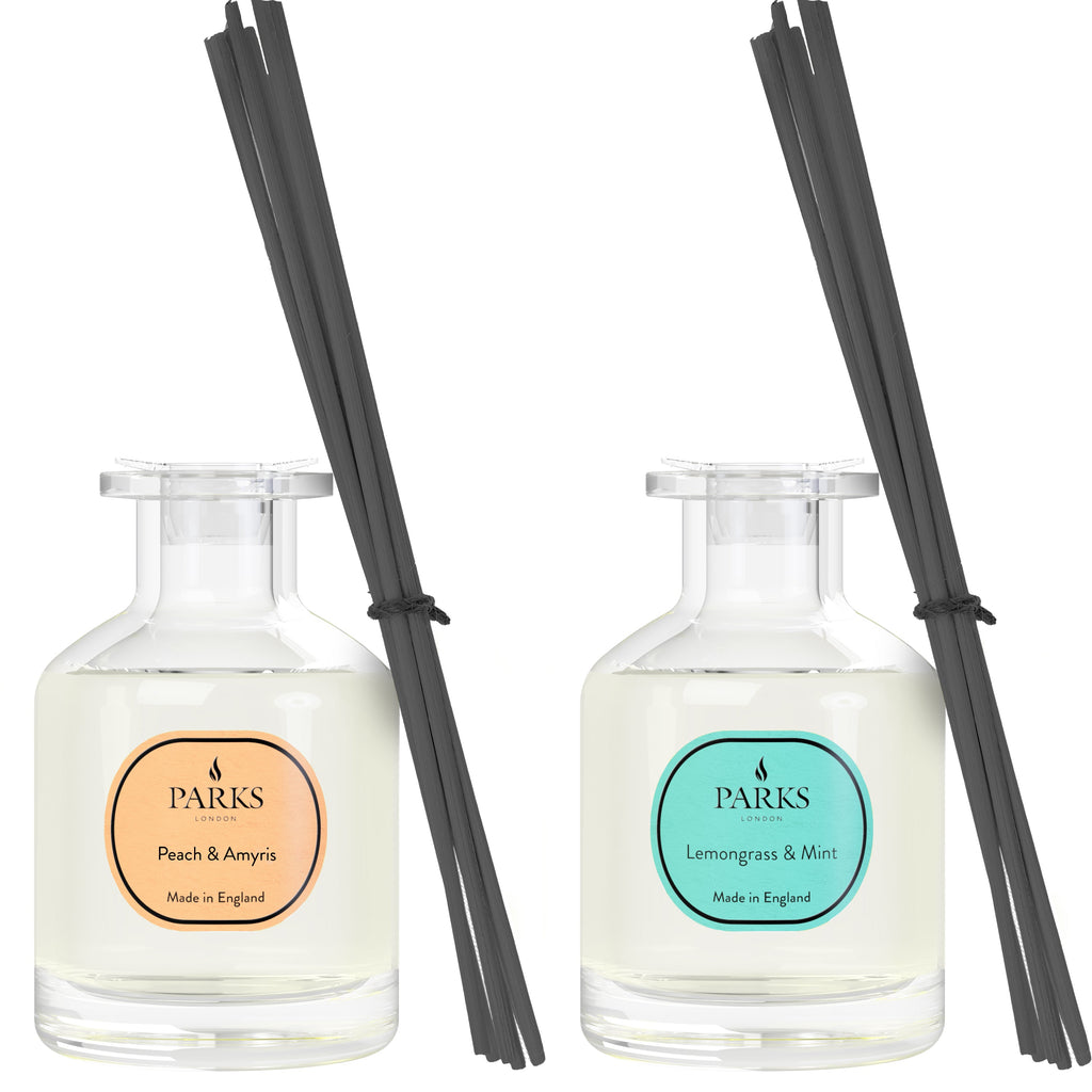 Peach and Amyris, Lemongrass and Mint Room Diffuser Duo 200ml